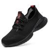 Work Boots Breathable Safety Shoes Men's Lightweight Summer Anti-Smashing Piercing Work Sandals Single Mesh Steel Toe Sneaker