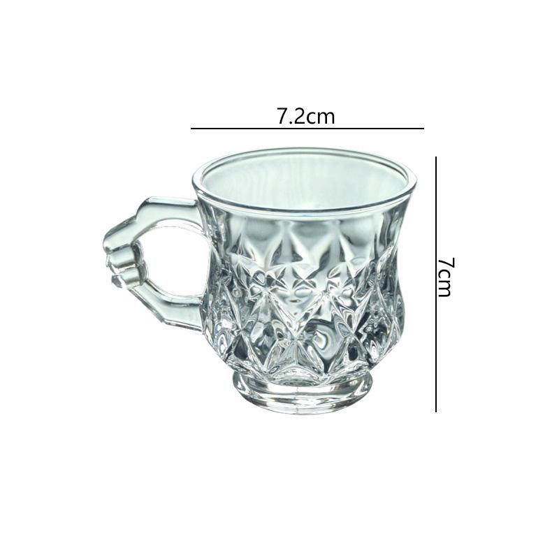 135ml/140ml Coffee Cup Afternoon Tea Cup Heat-resistant Water Cup with Handle Exquisite Latte Mocha Coffee Cups Party Glassware