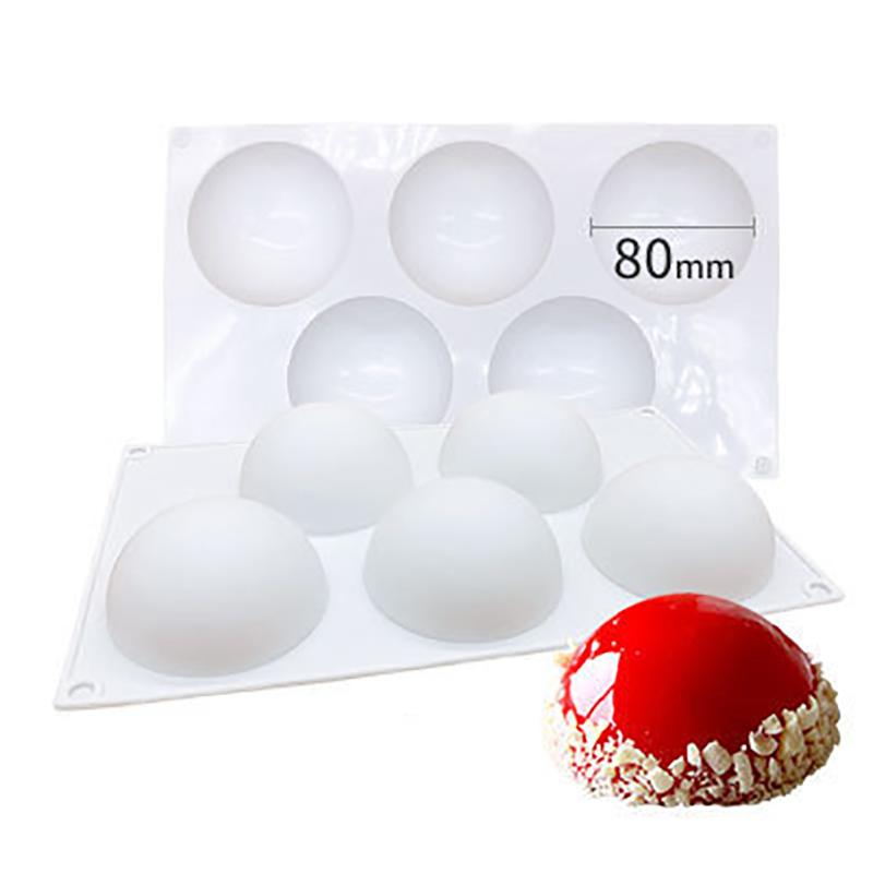3D Sphere Silicone Mold for Mousse Cake Ball Shape Handmade French Dessert Chocolate Nonstick Baking Mold Kitchen Supplies