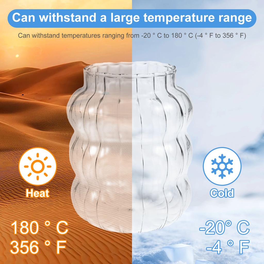 Ripple Shaped Vintage Glass Cups Kit Transparent Glassware Juice Milk Coffee Glasses Cocktail Beverage Cup Kitchen Drinking Mug