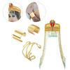 Egyptian Costume Accessories Includes Snake Egyptian Headpiece with Tassels Beads Wrist Bracelet Cuff Snake Arm Cuff