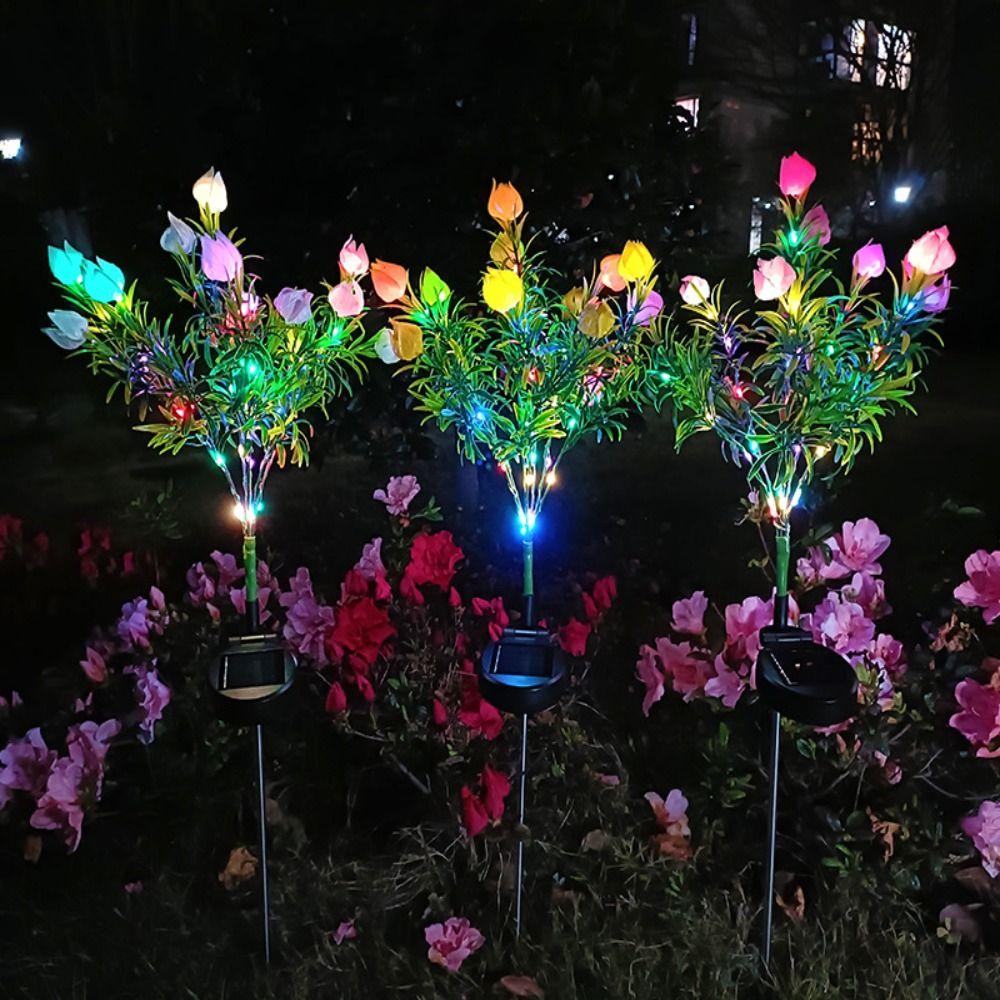 Lampes solaires d'extérieur à 42 LED pour jardin, éclairage d'ambiance, lampe de pelouse, nouvelle collection de lampes solaires à fleurs