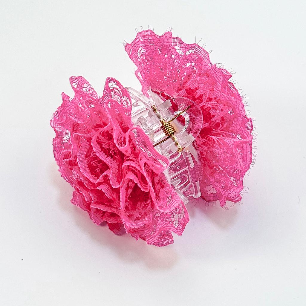 Neue Mini Blumen Haarspangen Mädchen Kinder Spitze Blumen Pferdeschwanzhalter Haarklammern Haarspangen Mode Haarschmuck