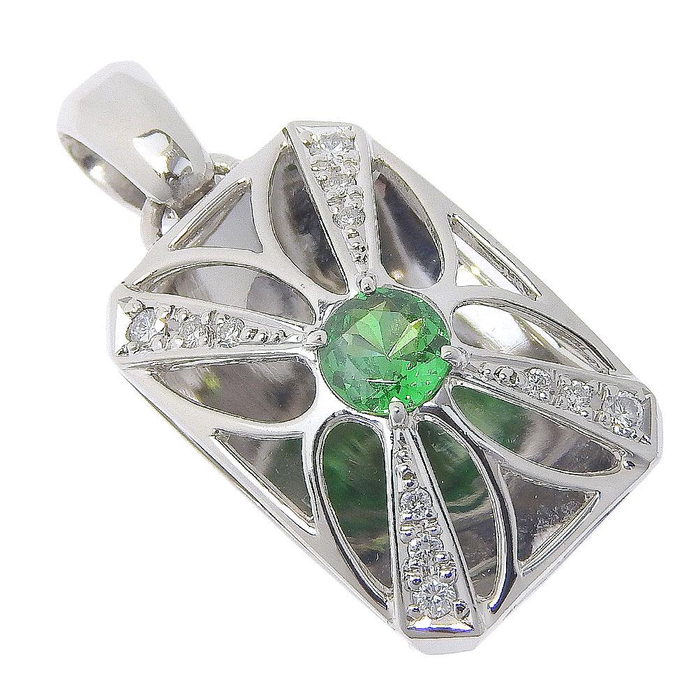 

Pendant top Pt900Platinum/Emerald/diamond 9.6g Women Used