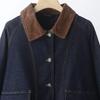 2025 Autumn Cotton Stretch Barn-Style Denim Jacket: Retro Loose, Versatile, Short Outerwear Top