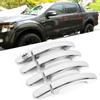 8pcs Car Outer Door Handle Trim Chrome Cover Fit for Ford Ranger T6 2012?2016