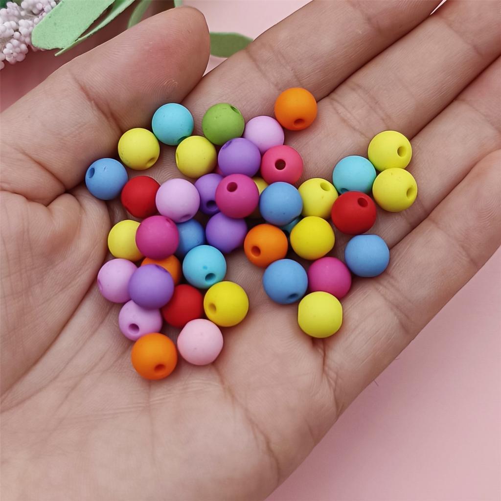 6/8/10mm Findings Bracelet Earrings Loose Colours Jewelry Making DIY for  Acrylic Beads Necklace Fashion