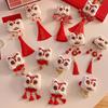 New Year Hair Clip Pearls Side Clip Tassels Pompoms Sweet Bowknot Plush Furry Hairpin Sweet Cool Photo Props