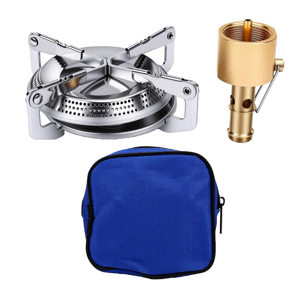 Portable Camping Backpacking Stove Compact Brass Outdoor Cooking Stove for Picnic Hiking