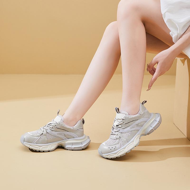 New Dad Shoes for Women, Fashionable Thick-soled Sports Single Shoes