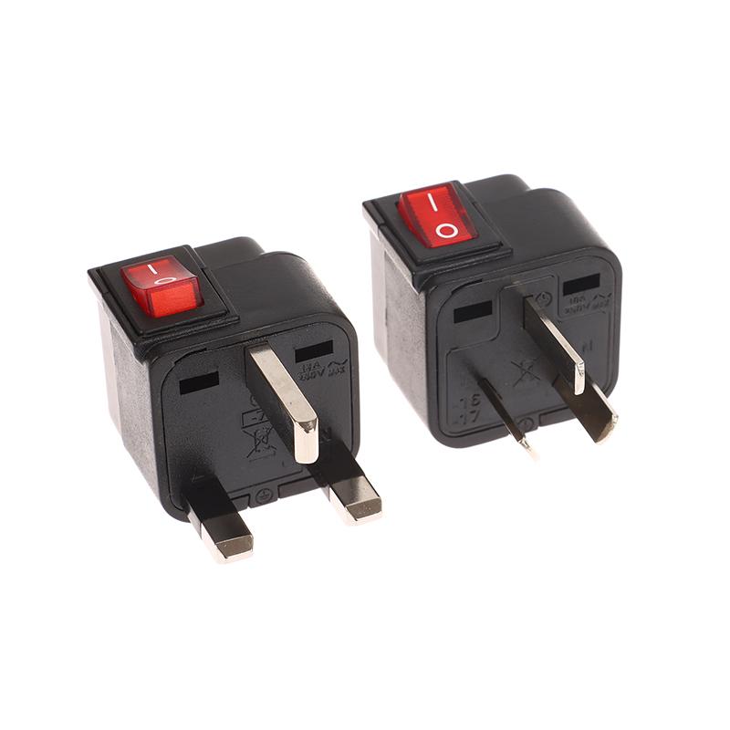 Univerzální americký US evropský UK EU AU cestovní elektrický adaptér zástrčky 10A/13A 250V elektrická zásuvka s vypínačem