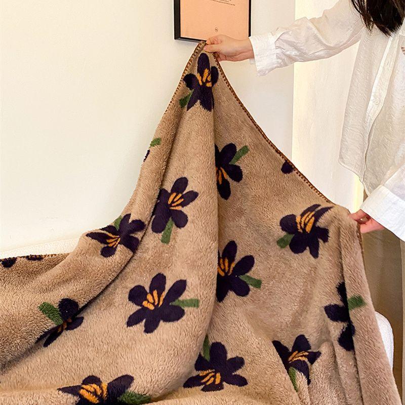 Zesílený jednolůžkový přehoz z korálového fleecu - Kancelářská deka na zdřímnutí & Přehoz na pohovku