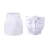 Artistic Face Shape Silicone Mold Planter Molds Resin Casting Molds Crafting Accessories for Home Gardening Projects