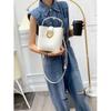 100% Genuine Leather Women's Bucket Bag New Fashion Large Capacity Commuter Handbag Shoulder Crossbody Bag for Women