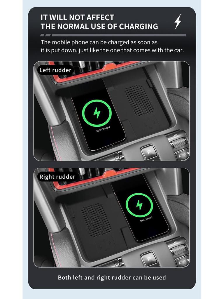 2024 BYD Shark Pickup Wireless Charging Pad Anti-slip Dustproof Silicone Mat
