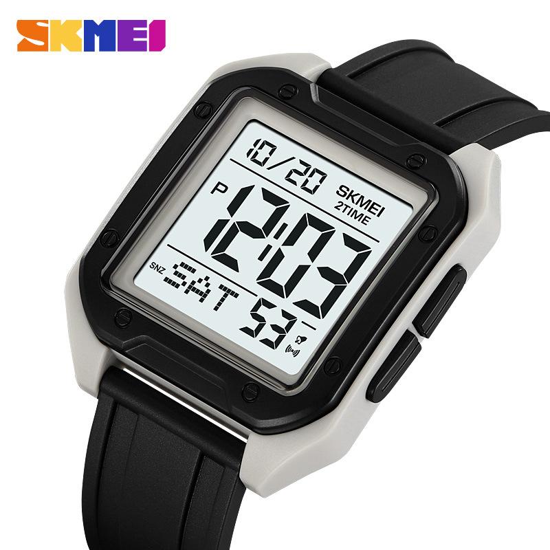 Moment Beauty Fashion Multifunktionale Herrenuhr Leuchtende quadratische Freizeitsport-Studenten-Elektronikuhr