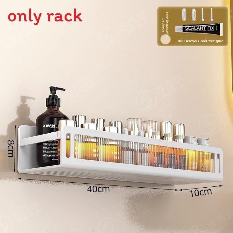 Space Aluminum Wall Mount Bathroom Shelf With Layer Storage For Toilet And Sink Area
