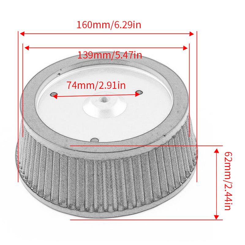 Luftfilter Ansaugluftfilterelement für Harley Davidson FLHTCSE2 Screamin' Eagle Electra Glide FLHTCUSE2 FLHTCUTG FLHTI FLHTK