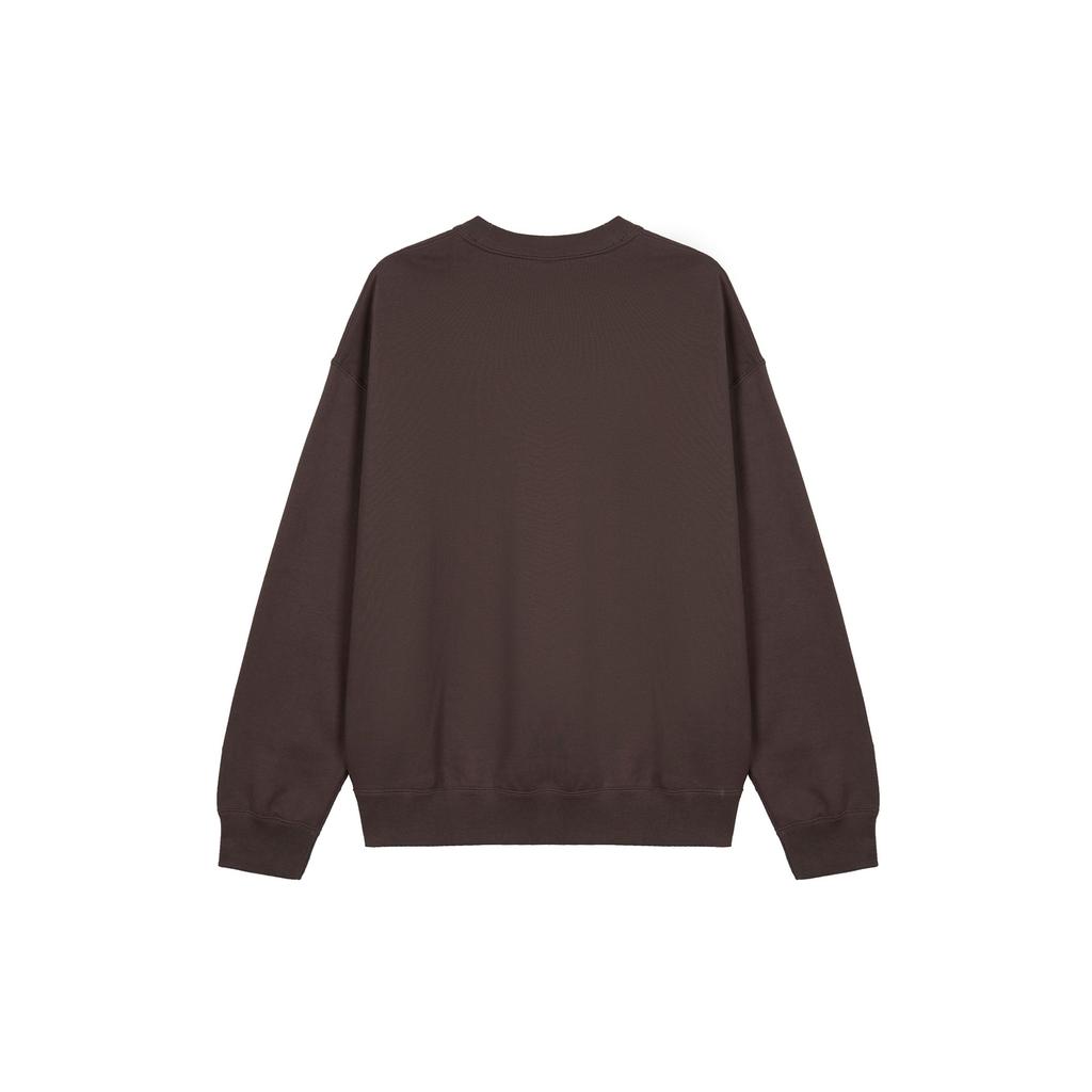 Nike Solid Color Logo Crew Neck Sweatshirt Men Tops Brown DX1362-237
