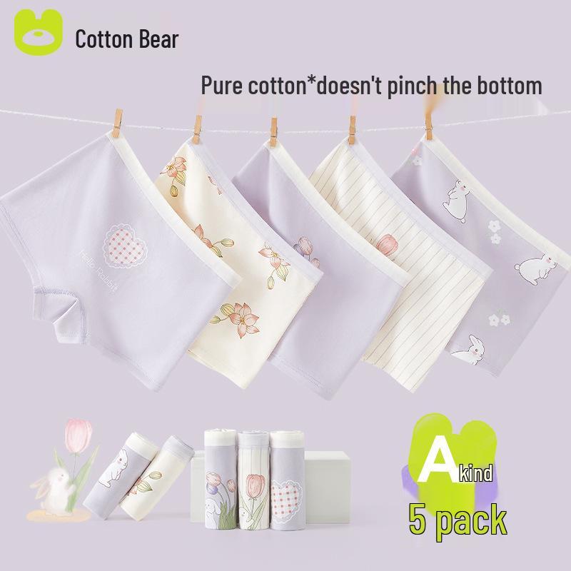 Girls  Cotton A-Class Boxer and Triangle Briefs - Comfortable Fit for Kids, No Pinching 140-2XL (Height 140-150cm, Weight 55-65kg)