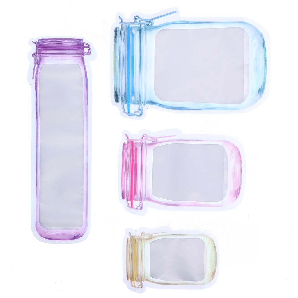 40 wiederverwendbare Lebensmittelaufbewahrungsbeutel, auslaufsicher, großes Fassungsvermögen, Reißverschluss, tragbar, ideal für Snacks zu Hause