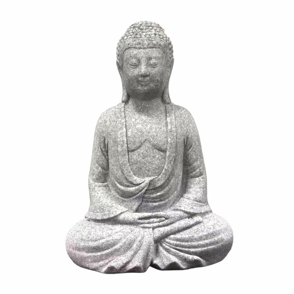 Buddha Statue Hand Carved Buddhism Decorative Figurine Buddha Sculpture for Living Room Home Shop Tabletop Indoor Outdoor