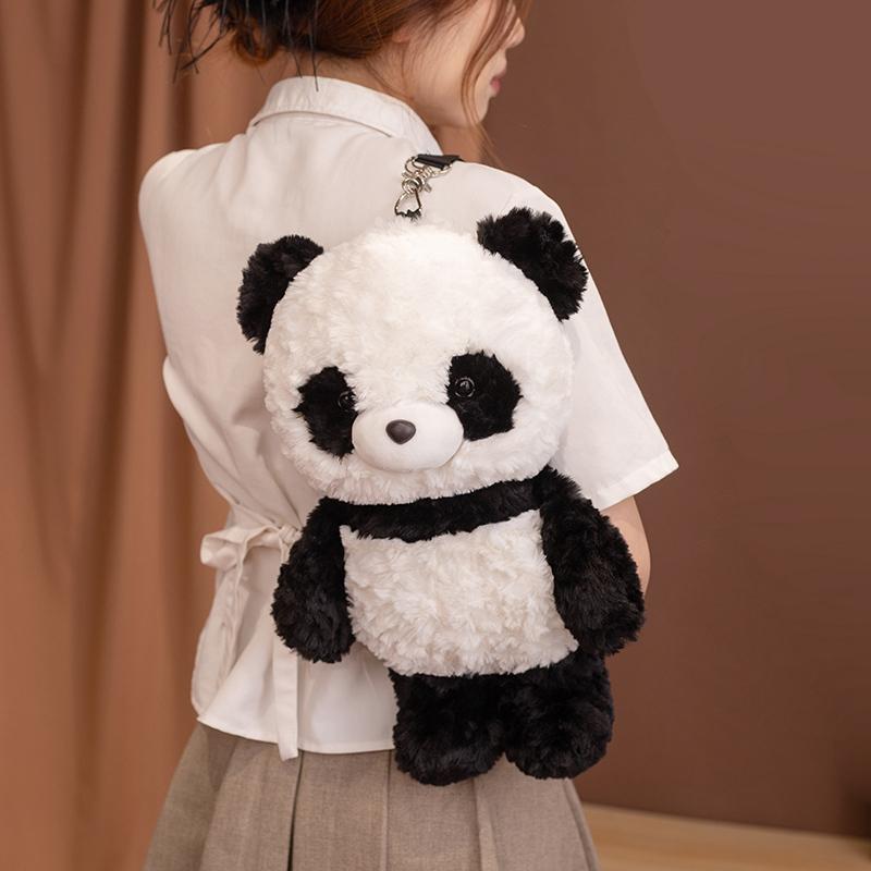 Professional Fishing Pink Treasuringu Cartoon Panda Plush Backpacks Cute Animals Soft Shoulder Bag Elephant Pig Stuffed Toys Birthday Gifts