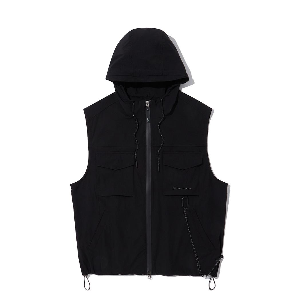 All About New Hooded Zip-Up Vest Iny3Vo21Abk