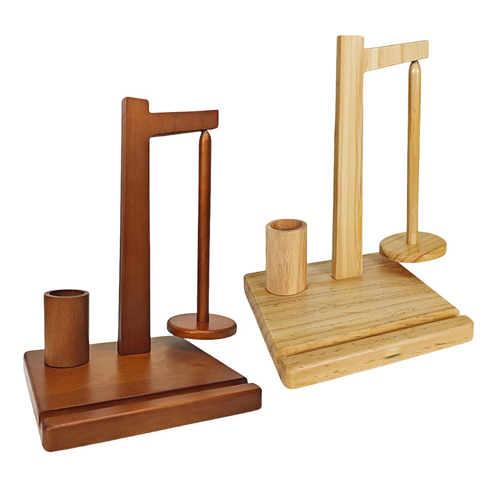 Wooden Yarn Holder Yarn Ball Holder with Phone Stand Yarn Spinner Rotatable Yarn Ball Storage Rack Crocheting Accessories