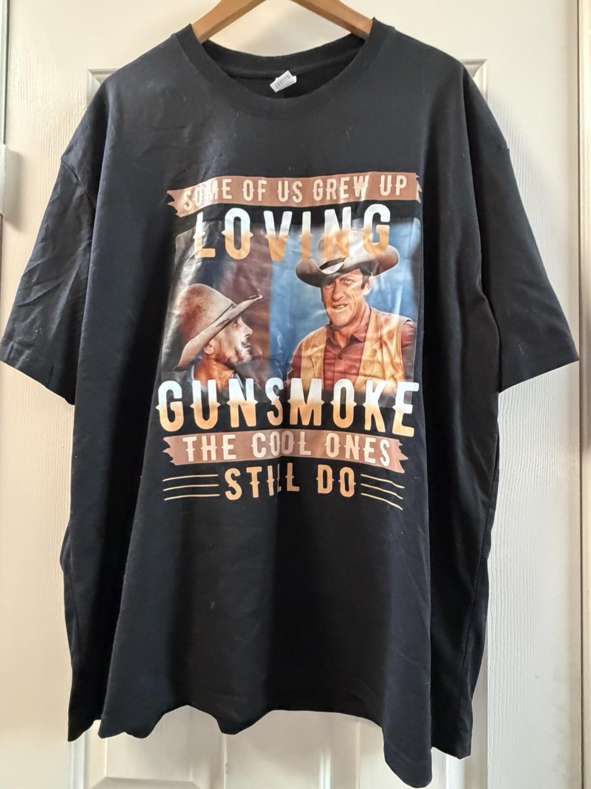 

Gunsmoke TV Show Graphic T-Shirt “Some of Us Grew Up Loving” Western S-3XL S