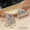 Leaf And Leaf Stud Earrings For Women, Fashionable Super Shiny Micro-Inlaid Zircon Jewelry, Celebrity Style Light Luxury Earrings
