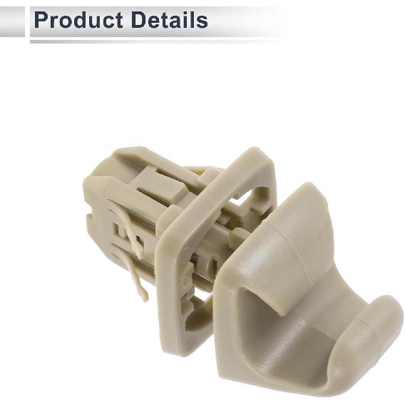 Sun Visor Holder Clip for Toyota Camry Highlander Corolla Prius RAV4 Solara Matrix Sun Visor Retainer Clip Hook No.74348-06030 Plastic 1 Pc Beige