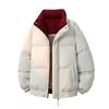 Mens Stand Collar Thick Cotton Padded Jacket Winter Warm Outerwear Loose Fit Youth Casual Wear