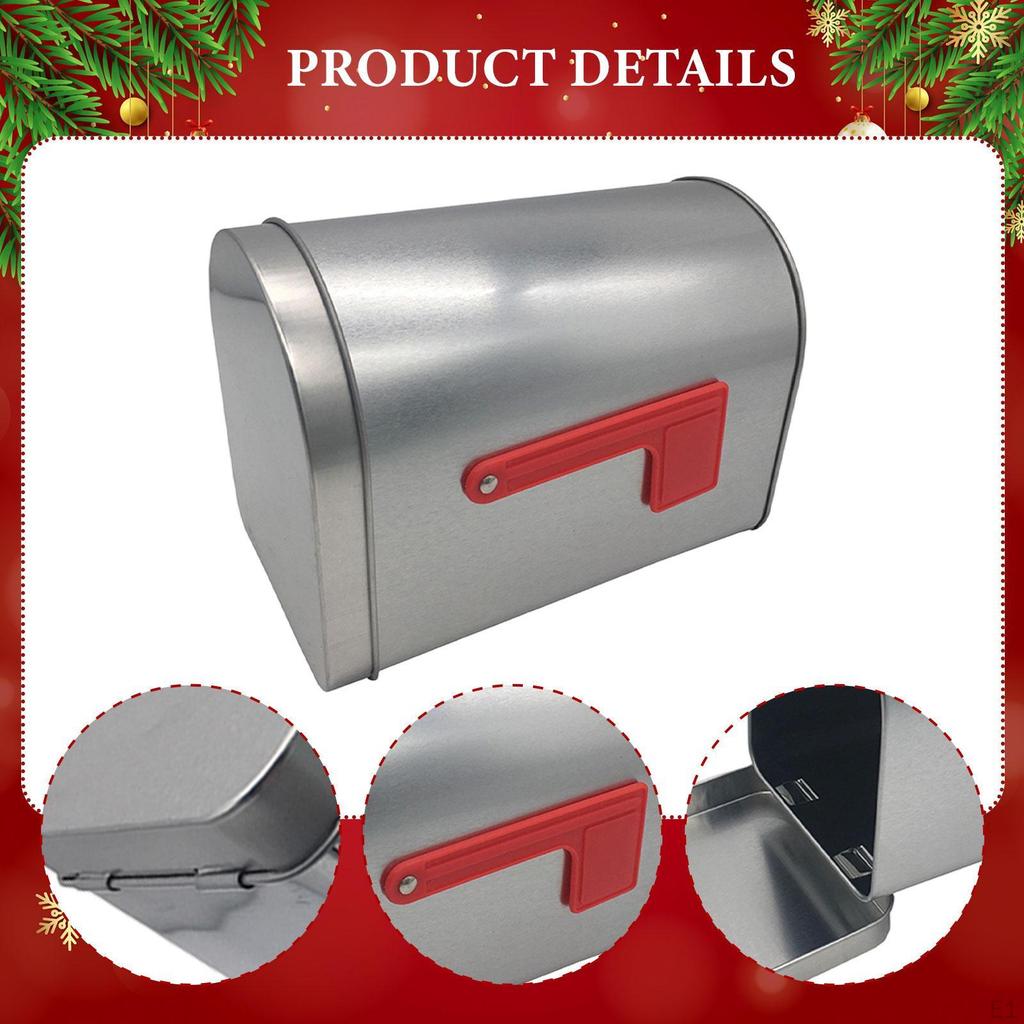Puszka pocztowa z blachy ocynowanej Puszka do przechowywania świąteczna Dekoracja Dekoracyjna Skrzynka pocztowa Prezent dla chłopców dziewcząt