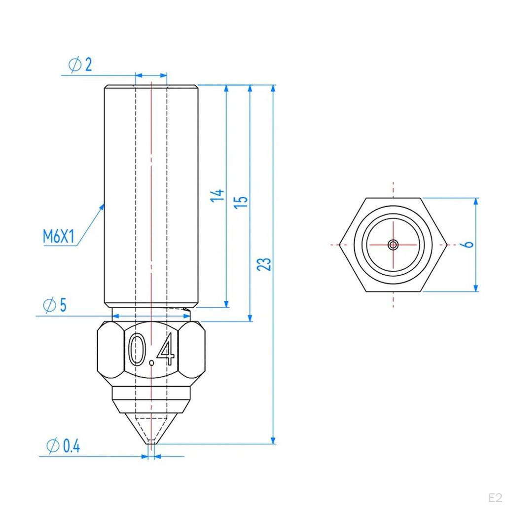 Printer Nozzles/ High Performance/ Brass Flow/ Speed Printing Extruder Nozzles Print Head