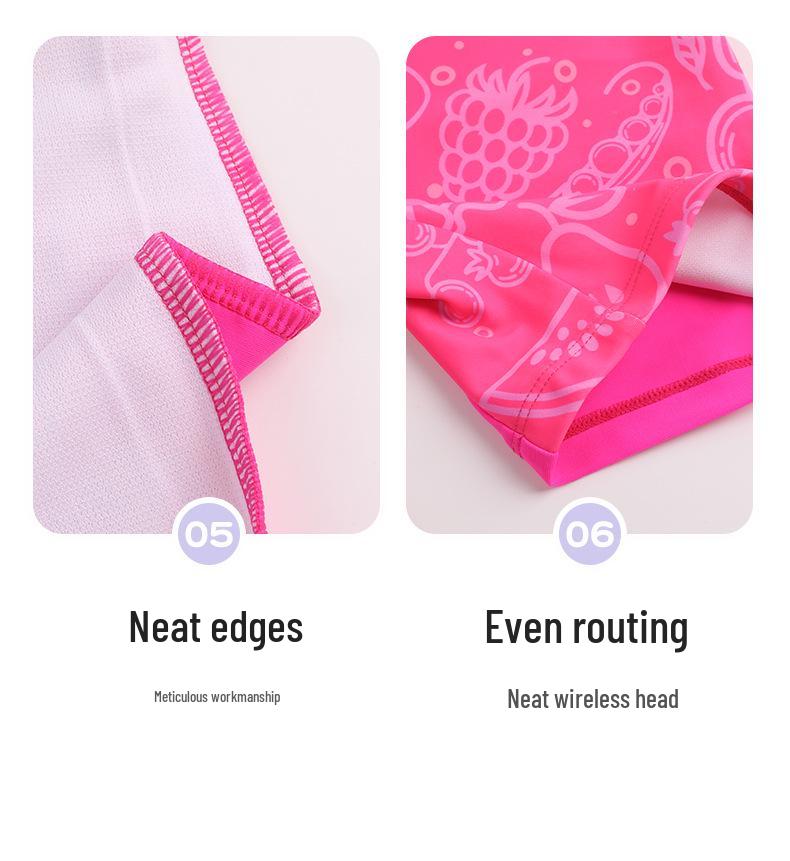 2025 Girls' Quick-Dry One-Piece Swimsuit for Middle & Big Kids - Professional Training & Hot Spring Design