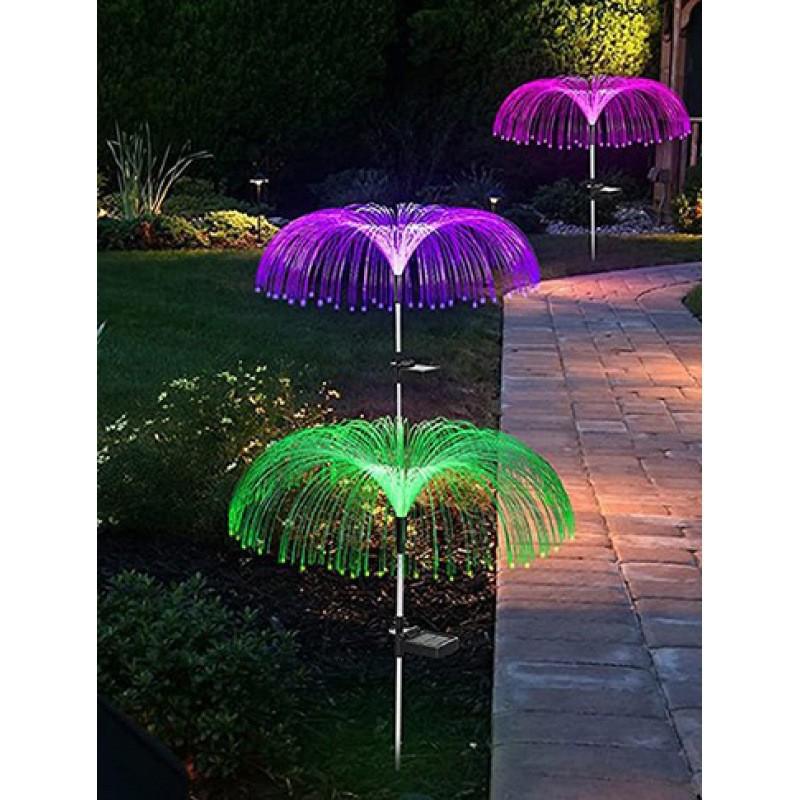 Waterproof Solar Jellyfish Reed Lawn Lamp - Outdoor Luminous Decoration