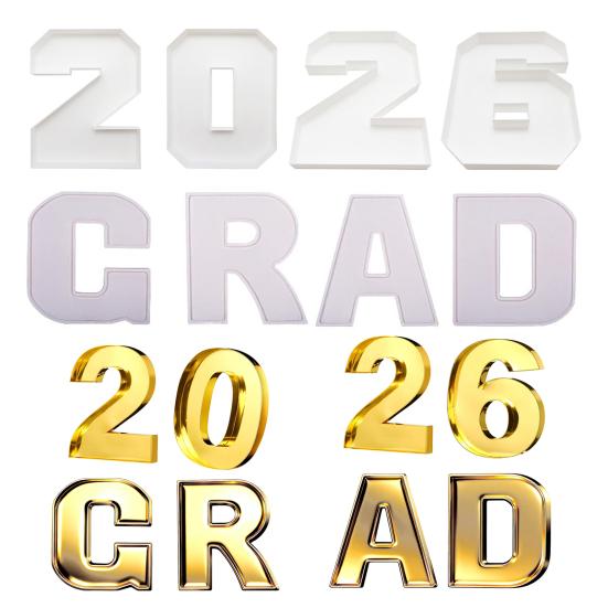 Fillable Cardboard Serving Tray Number 2026 Charcuterie Food Tray Grad Party Candy Dessert Snack Container for Graduation Anniversary New Year Party