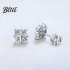 Ear Studs 1 Pair Stud Earrings Four-Leaf Clover Design Micro-Setting