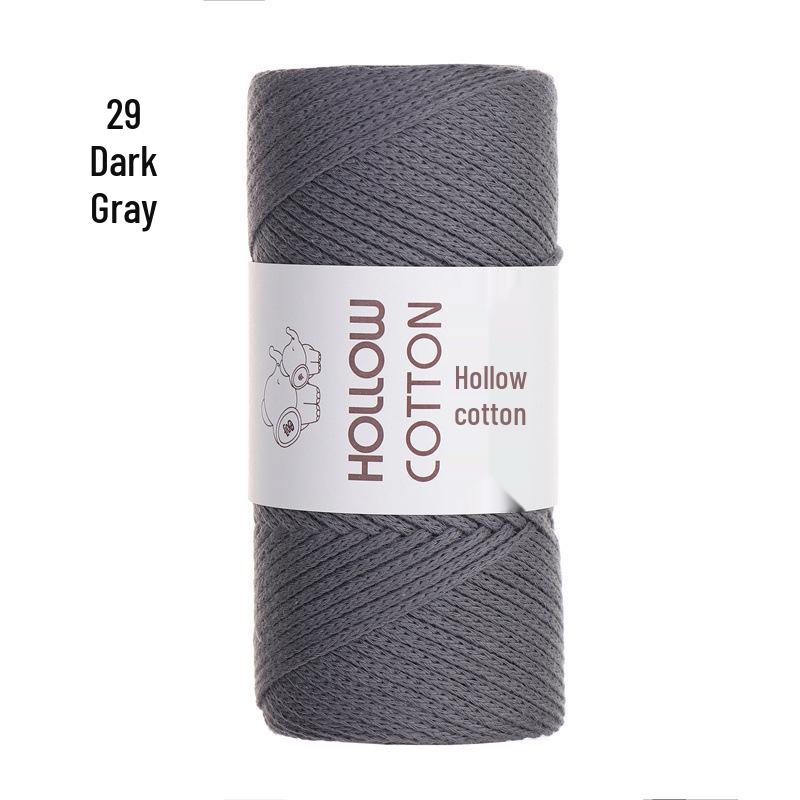 2mm Hollow Pure Cotton Scarf & Bag Yarn for DIY Crochet and Handwoven Projects