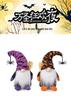 Faceless Halloween Gnome Figurines: Spooky Ornaments with Spiders & Bats