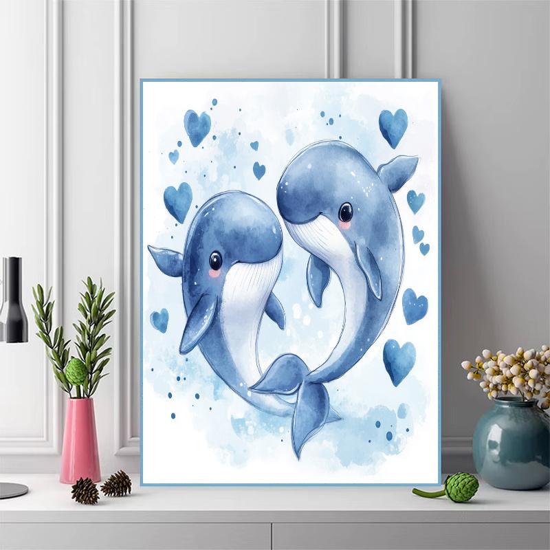 Cartoon marine life Pattern 3pcs 100% Round Full Drill 5D DIY Diamond Painting Embroidery Cross Stitch Rhinestone Décor
