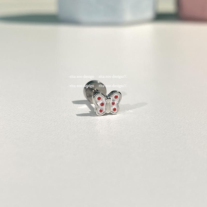 

Титановые серьги-пусеты для хряща уха с застежкой-бабочкой: Игривая и милая коллекция