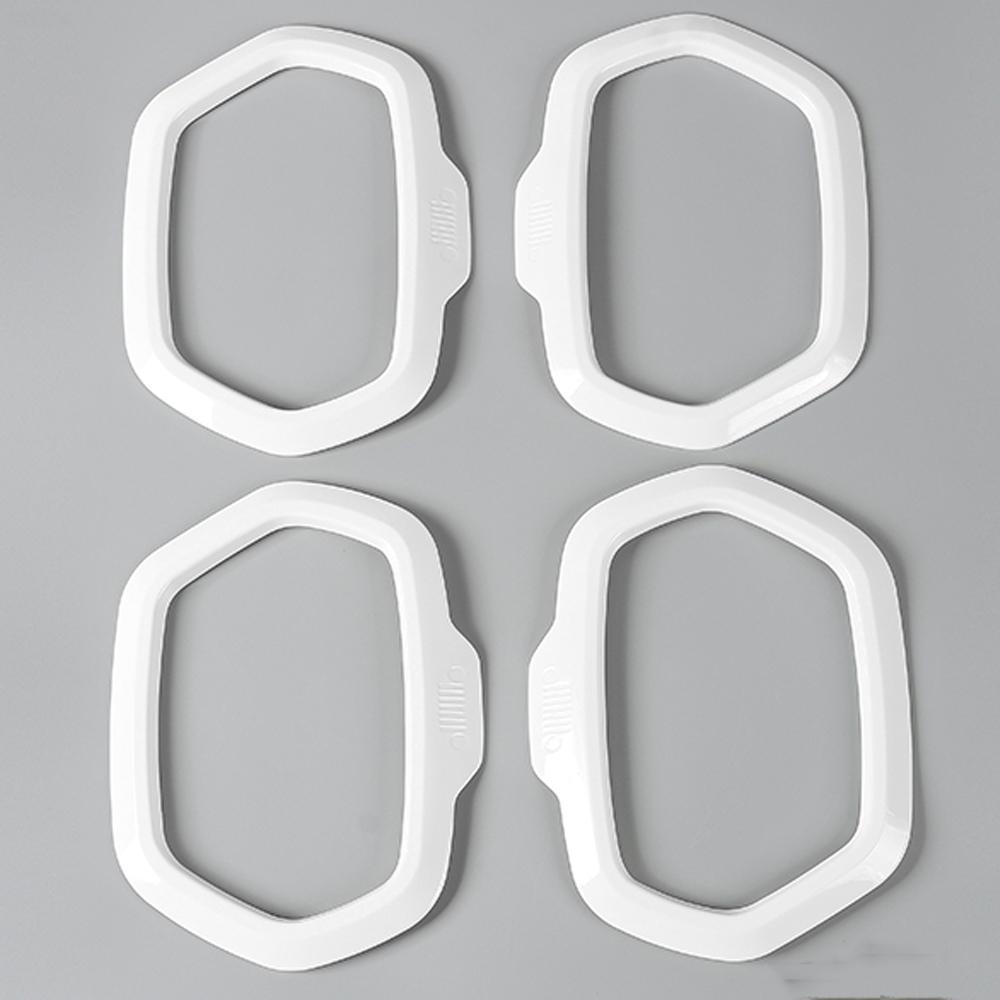 Car Door Audio Speaker Decoration Cover Ring Frame Trim Stickers for Jeep Renegade 2016-2022 Auto Interior Mouldings