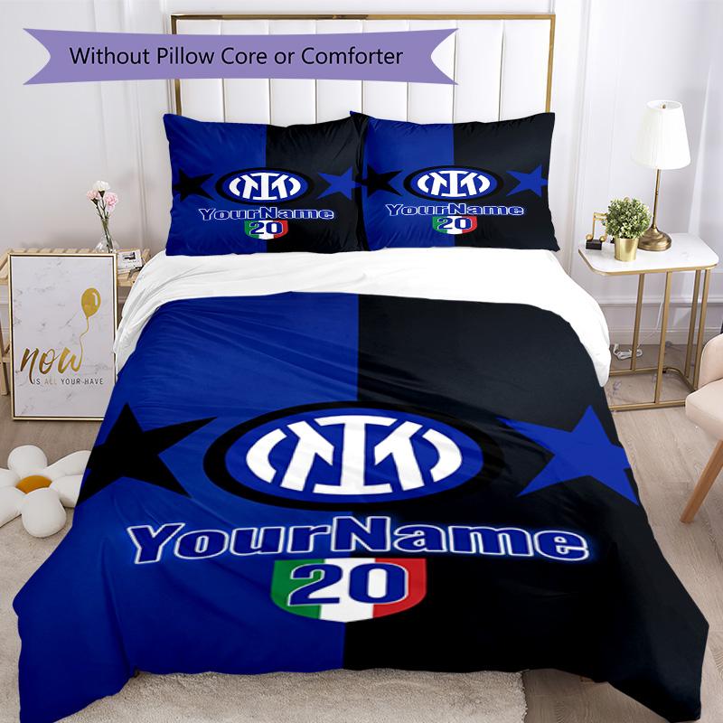 Inter Milan Customize your name Bedding Set Breathable Duvet Cover with Pillowcases Home Decoration Birthday Gift