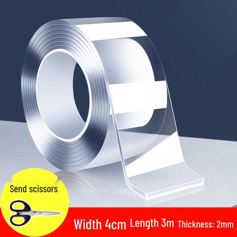 High-Viscosity Nano Double-Sided Traceless Adhesive Tape - Transparent, No-Trace, Ideal for Car, Glass, and Wall Applications
