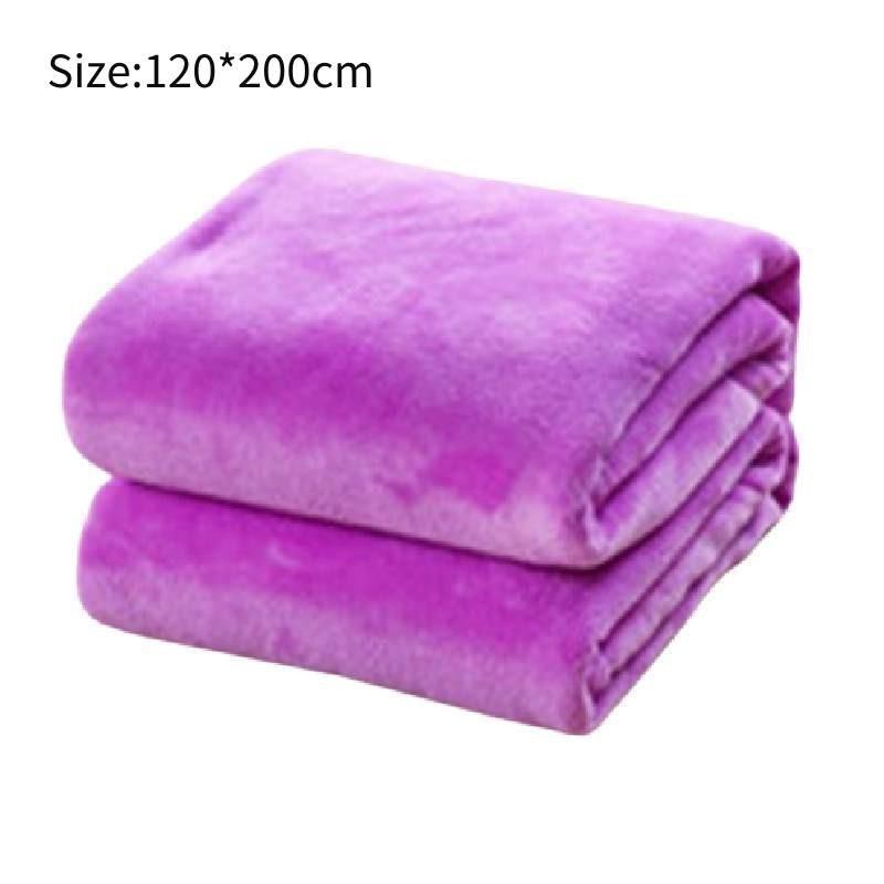 Lightweight Flannel Polyester Blanket In Various Colors For Modern Style Bedrooms