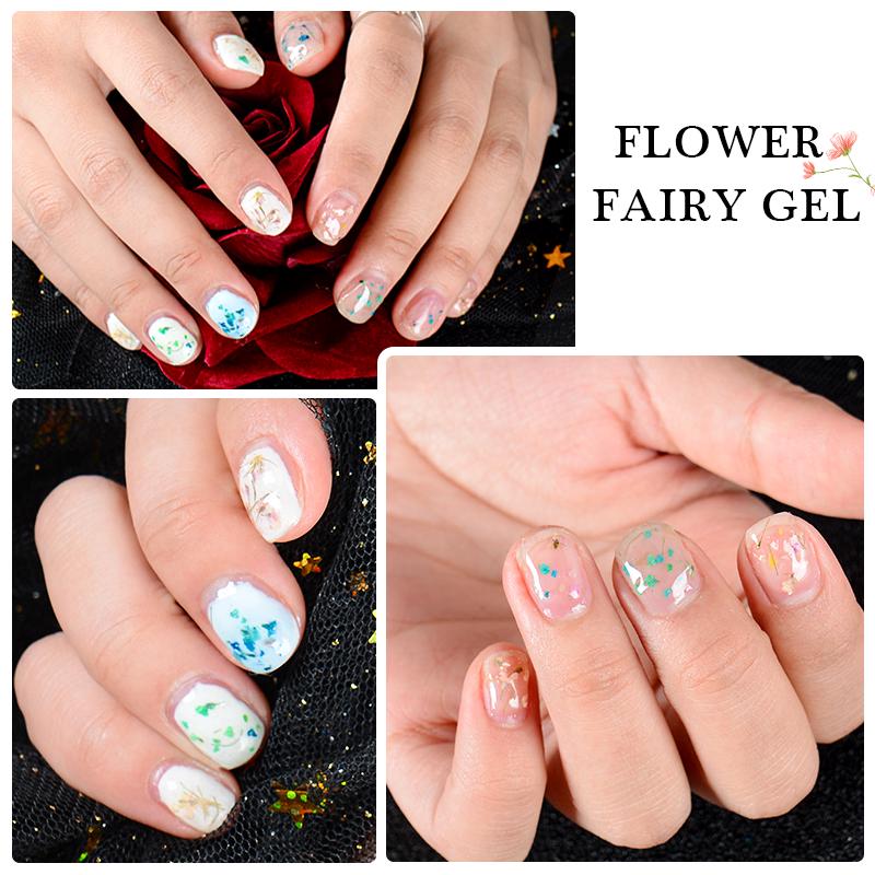 Mtssii Floral Uv Gel Varnish Lucky Gel Paint Dried Flowers 3D DIY Desgin Natural Fairy Nail Polish