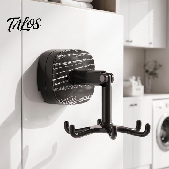 Adhesive Kitchen Hooks Suction Cup Swivel Hook, 360 Degree Rotation And Telescopic Design Removable Towel No Drill Vacuum Wall Hook for Bathroom