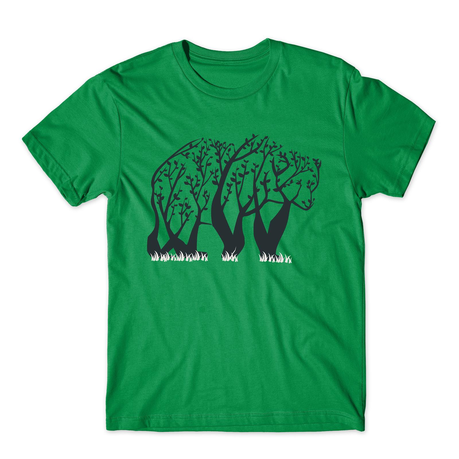 Funny Animal Forest Tree Bear Walking T-Shirt Mens Womens Tees Top Adults Youth 2XL